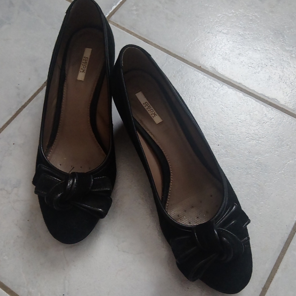 GEOX Women's Suede Leather Wedge Heels